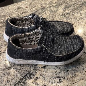 Hey Dude Kids Black and White Moccasins